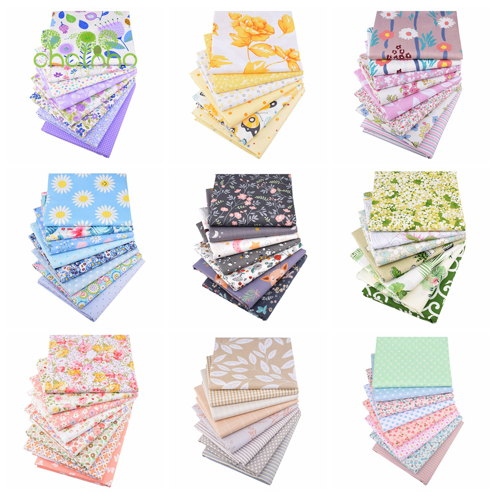 Textile For Sewing - Chainho,Printed Twill Weave Cotton Fabric,DIY Sewing