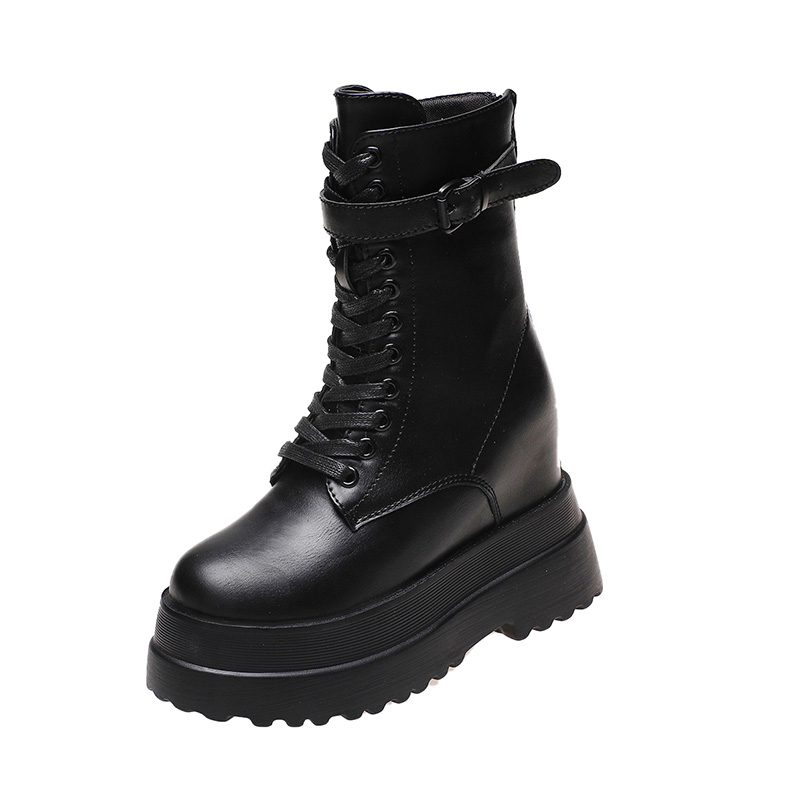 Sewing Latex - 11cm Woman Hidden Wedges Boots Chunky