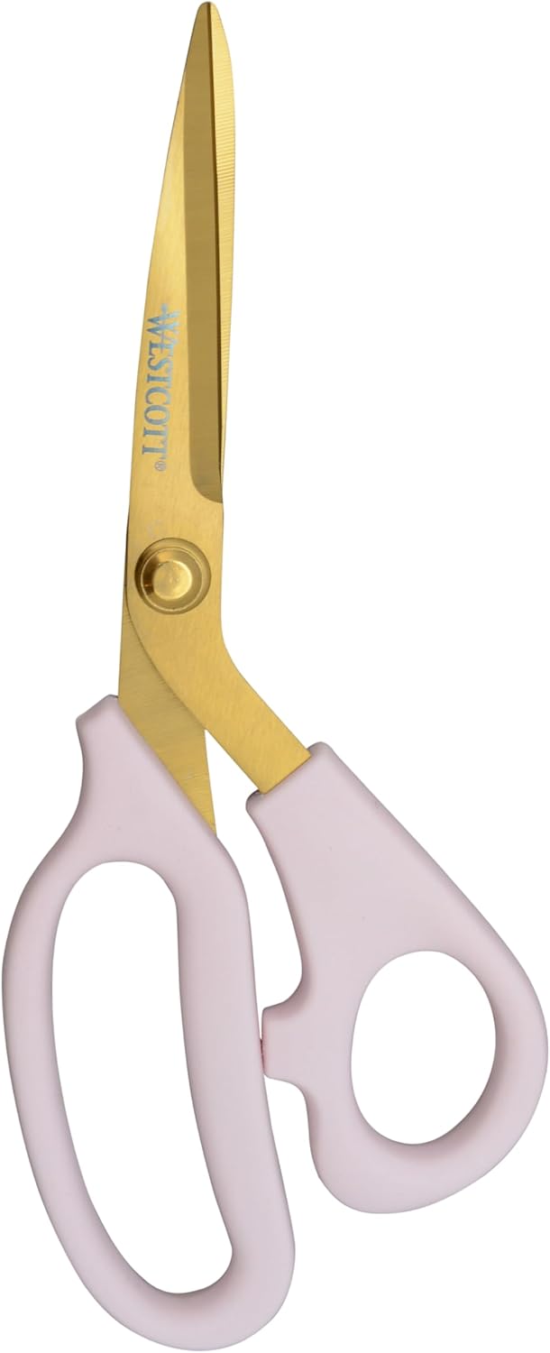 Pinking Shear Blade - All-Purpose Kitchen Shears, Pink with Gold