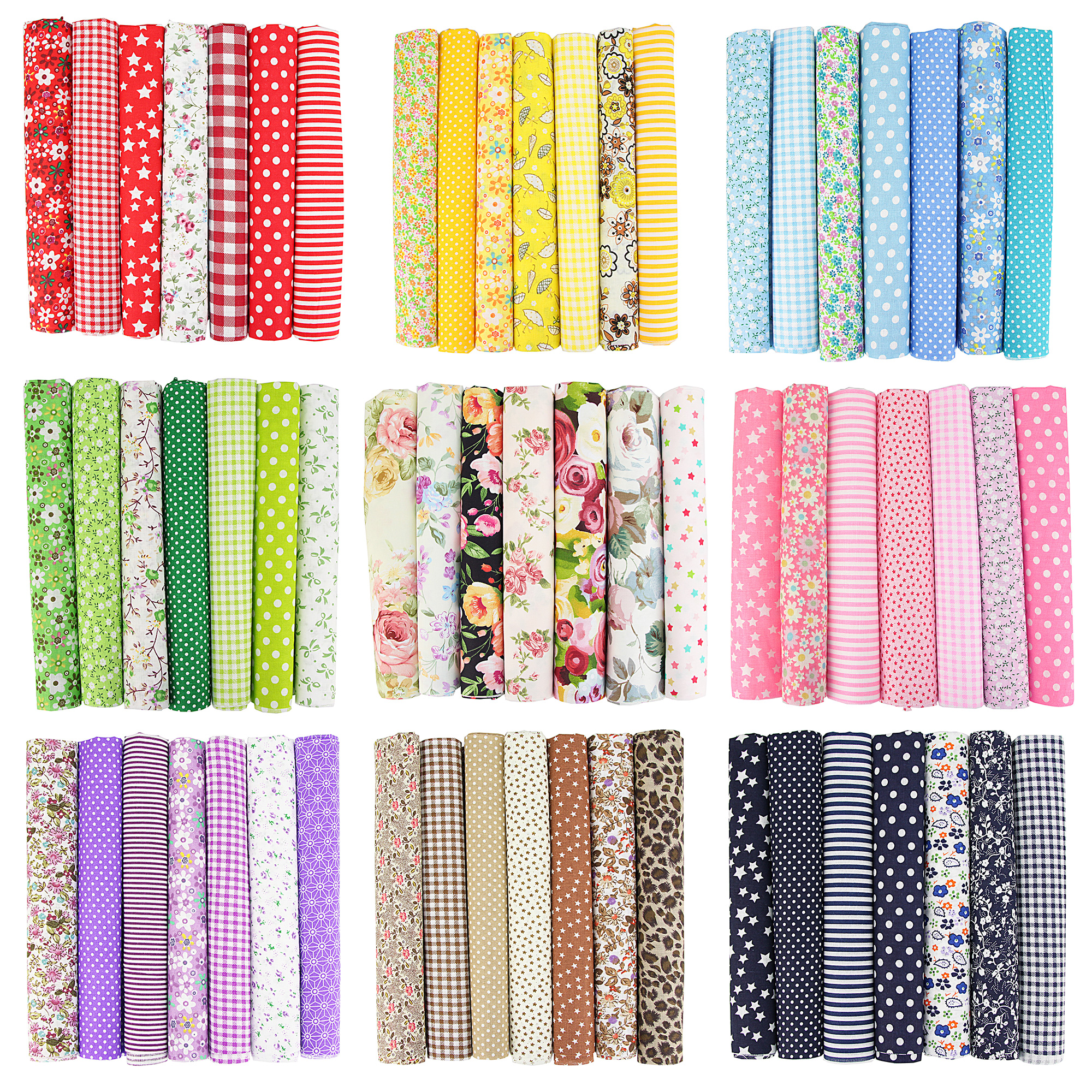 Sewing Lab - 7PCS 50 x 50cm Squares Cotton
