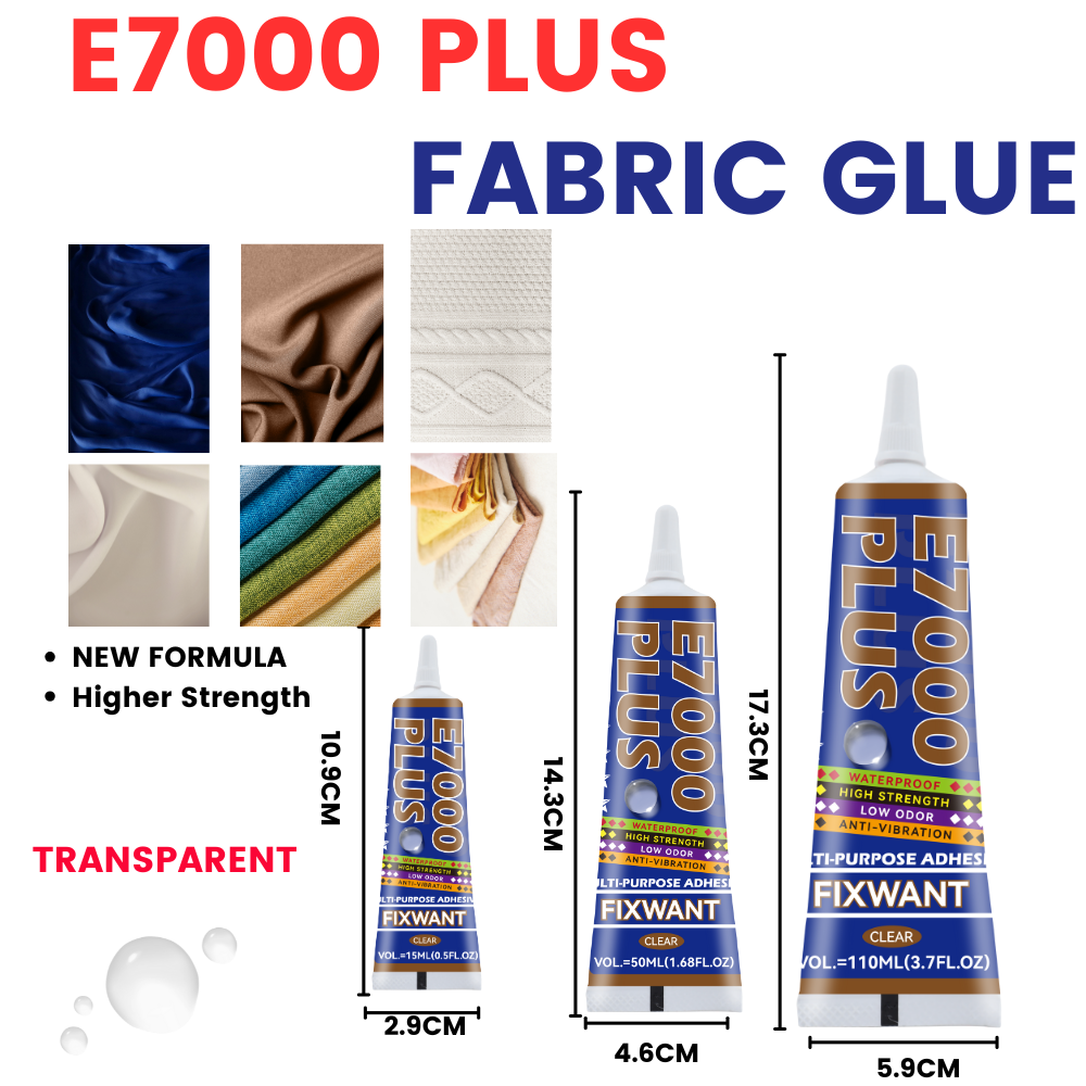 Fabric Glue Bond - E7000 PLUS Multi-Purpose Glue - Strong