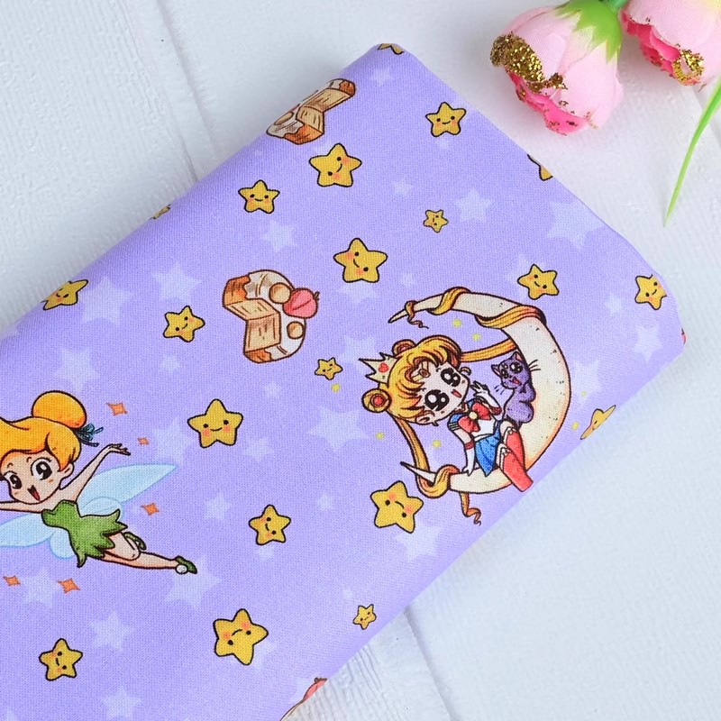 Sailor Moon Stars Cartoon Girl – Textile For Sewing recenzja i cena