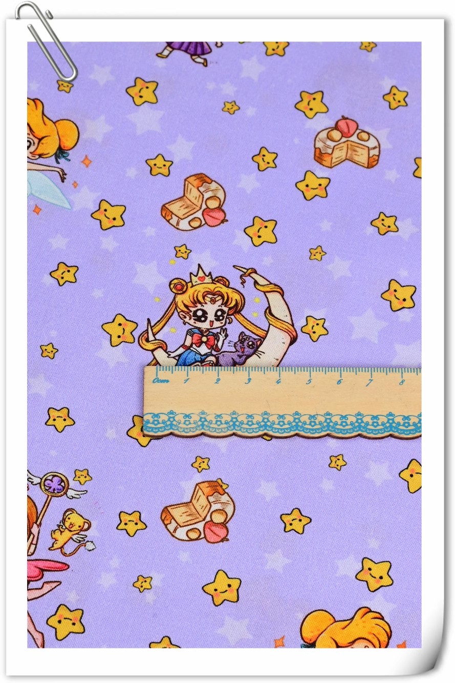 Sailor Moon Stars Cartoon Girl – Textile For Sewing recenzja i cena