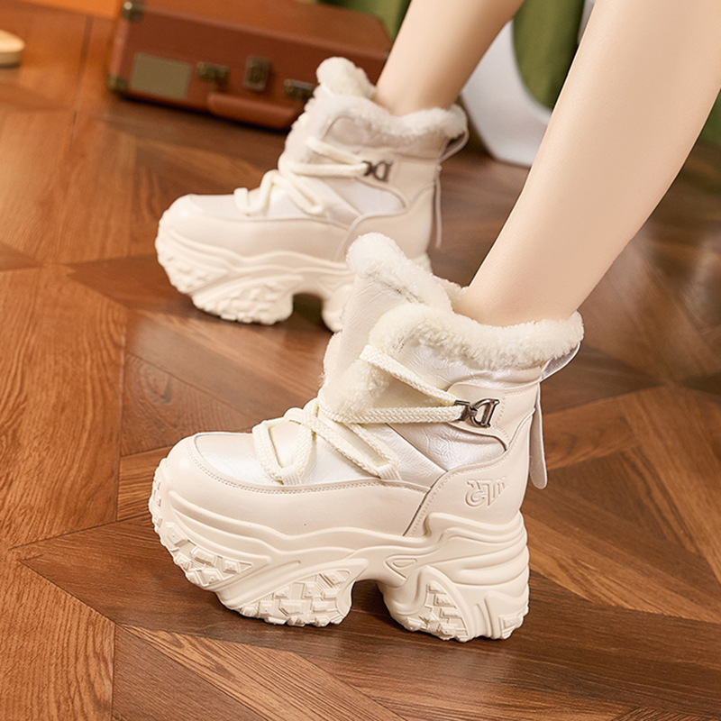 Women Winter White Snow Boots  – Sewing Fleece recenzja i cena