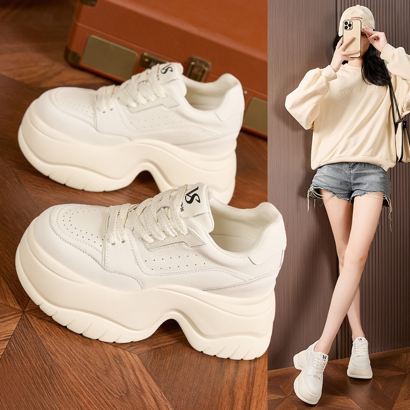 8cm Platform White Sneakers Wo – Sewing Fleece recenzja i cena