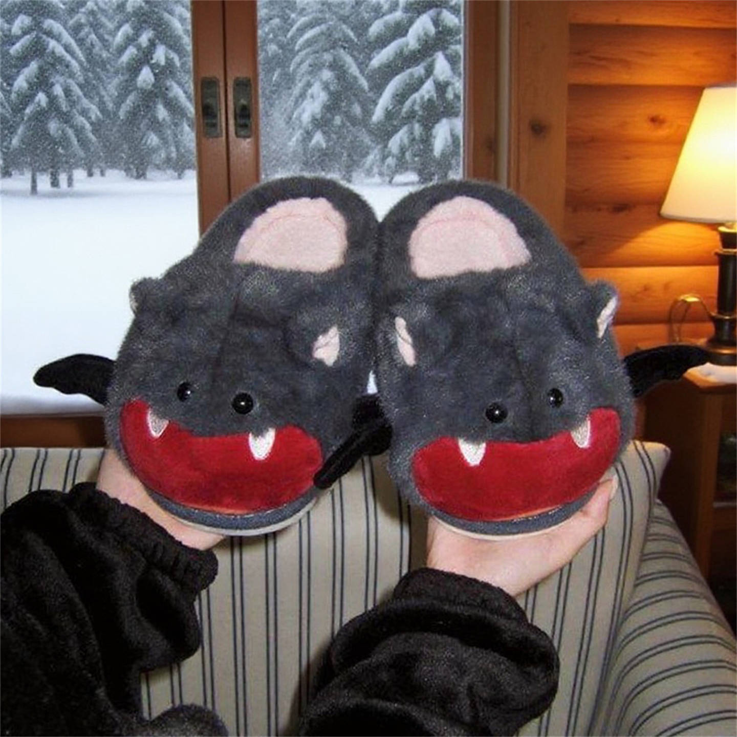 Halloween Bat Plush Slippers W – Sewing Fleece recenzja i cena