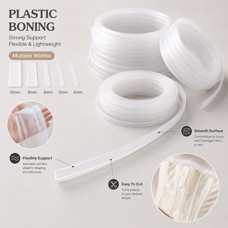 30Meters 4-12mm Clear PP Plast – Textile Sewing Support recenzja i cena