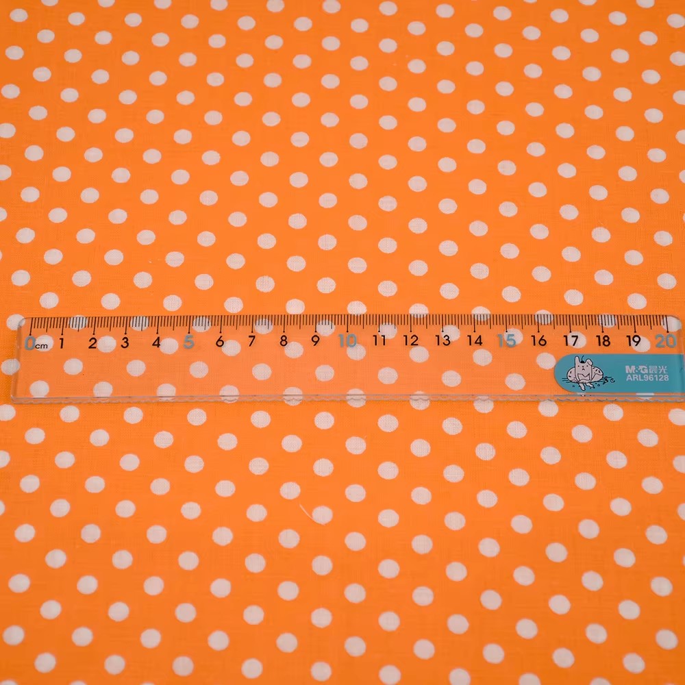 50X150CM White Orange Polka Do – Textile For Sewing recenzja i cena