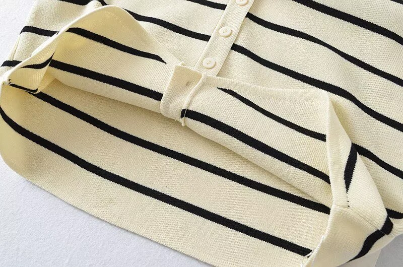 French striped knit vest women – Sewing Vest recenzja i cena
