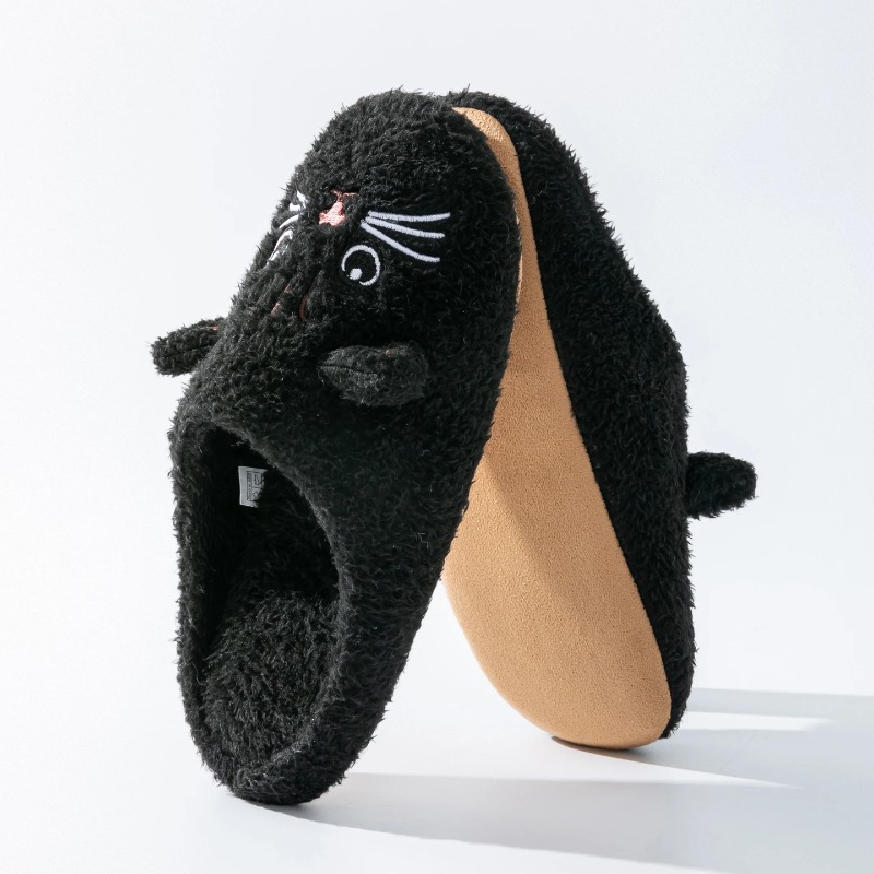 Non-Slip Soft Plush Cat Slippe – Sewing Fleece recenzja i cena