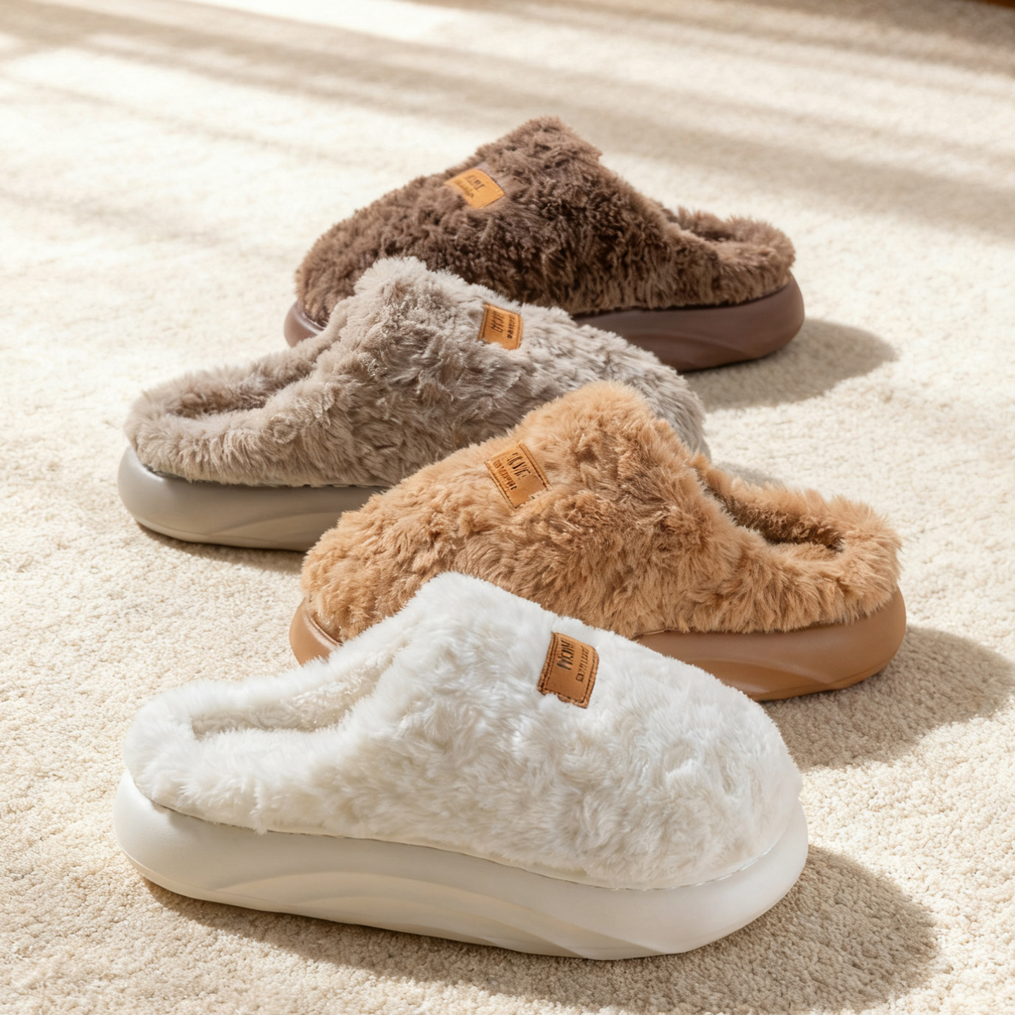 Men's Plush Slippers, Winter I – Sewing Fleece recenzja i cena