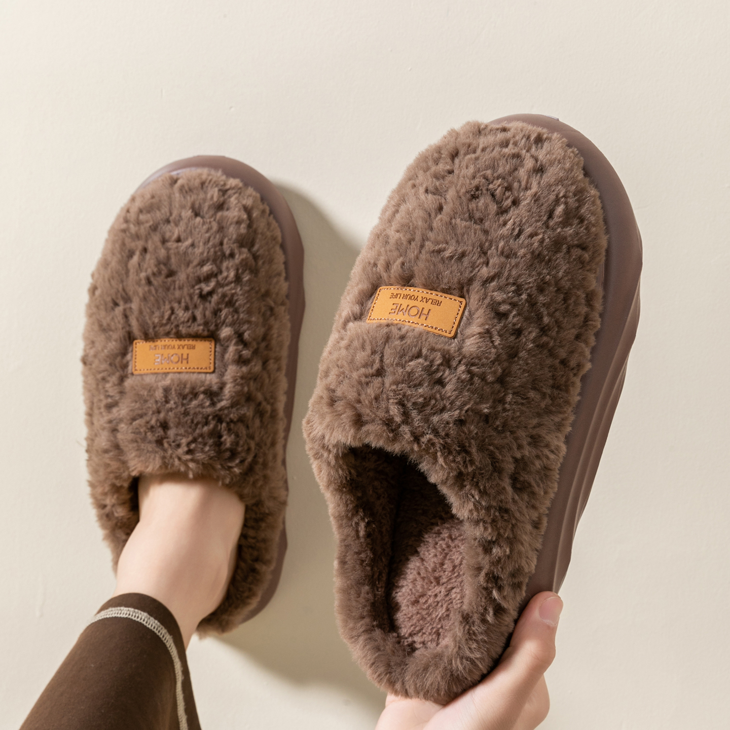 Men's Plush Slippers, Winter I – Sewing Fleece recenzja i cena
