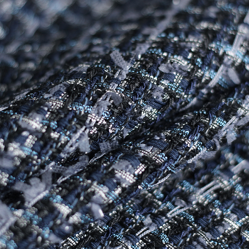 Red raspberry 550g Deep blue g – Sewing Tweed Fabric recenzja i cena