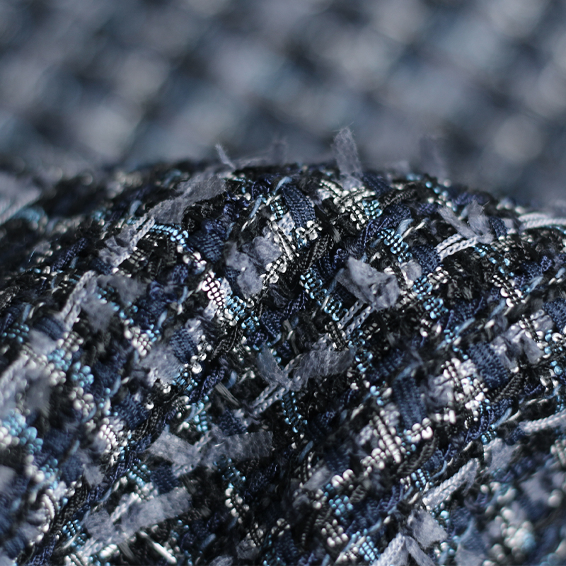 Red raspberry 550g Deep blue g – Sewing Tweed Fabric recenzja i cena