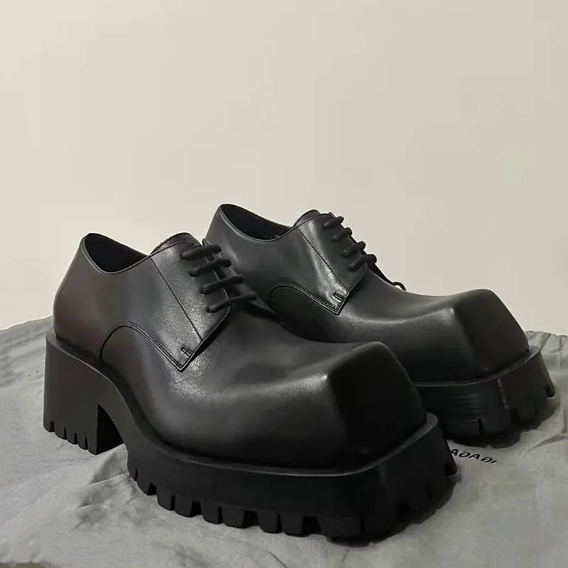 Men's Loafers Leather Motorcyc – Sewing Latex recenzja i cena