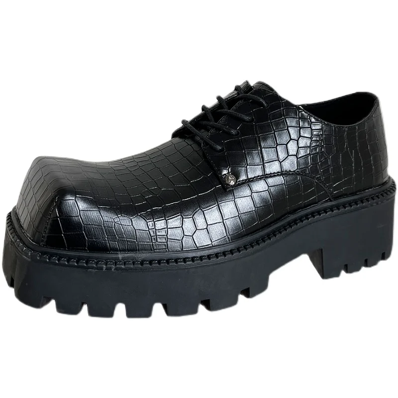 Men's Loafers Leather Motorcyc – Sewing Latex recenzja i cena