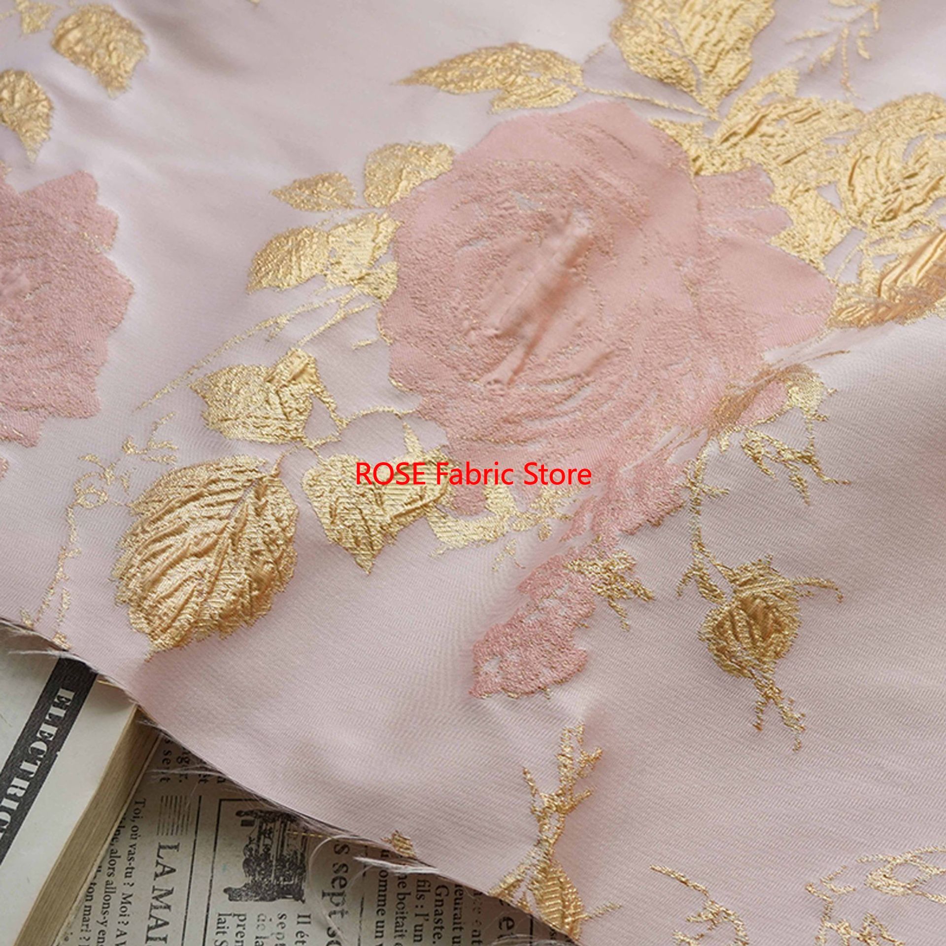 1 meter 3D Relief Gold Silk Fl – Sewing Vest recenzja i cena