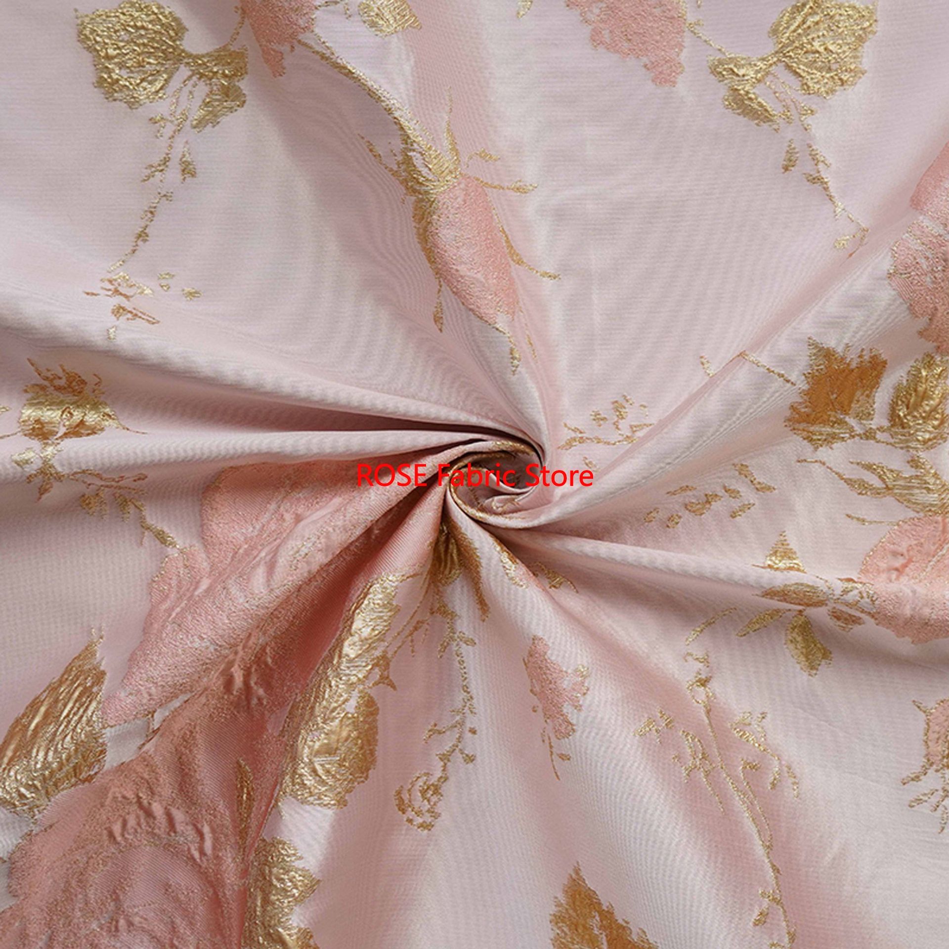 1 meter 3D Relief Gold Silk Fl – Sewing Vest recenzja i cena