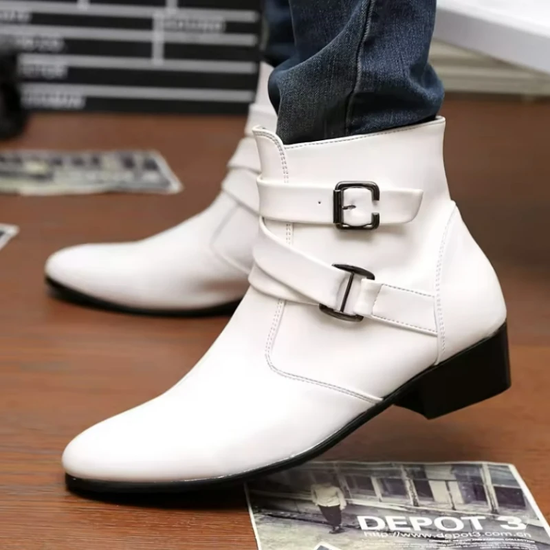 New Men's Boots Leather Chelse – Sewing Nylon recenzja i cena