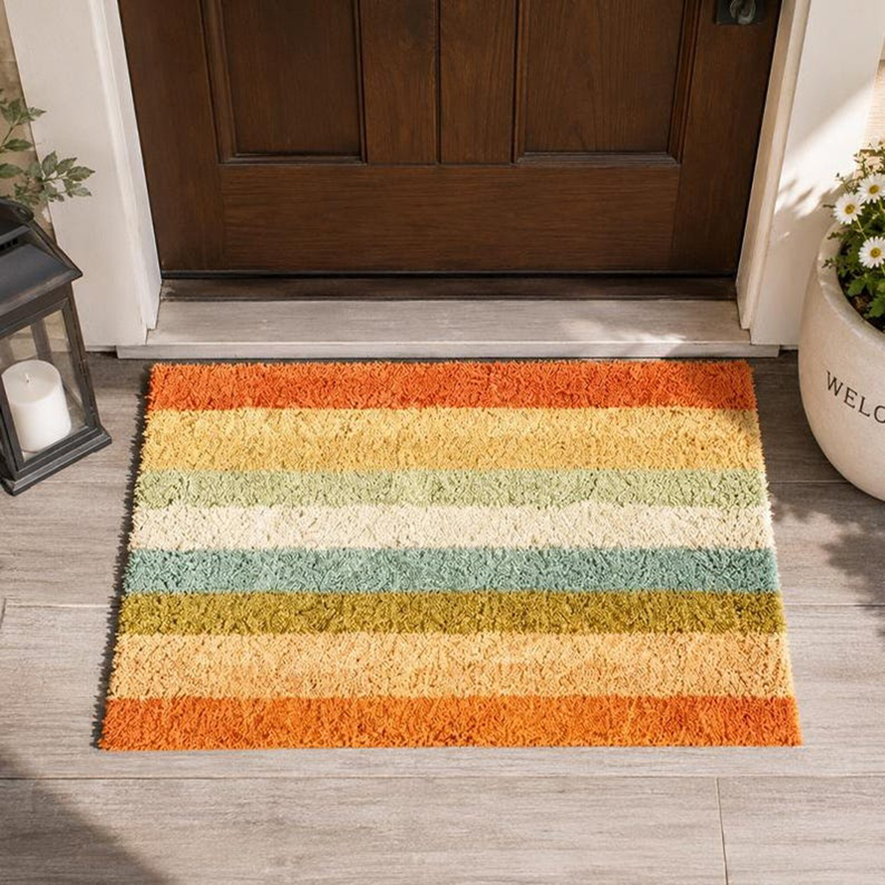 Retro Colorful Stripe Doormat  – Century Textile & Sewing Supply Reviews recenzja i cena