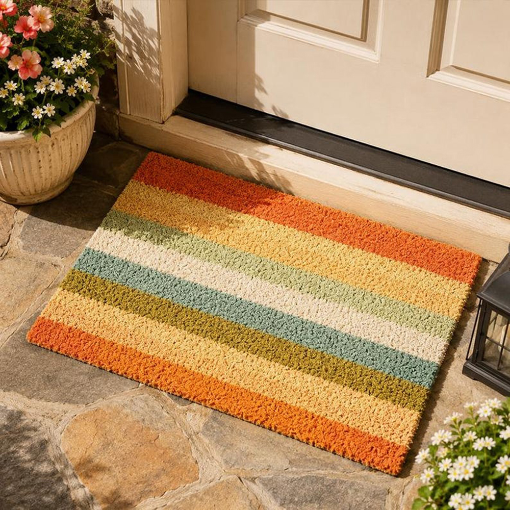 Retro Colorful Stripe Doormat  – Century Textile & Sewing Supply Reviews recenzja i cena