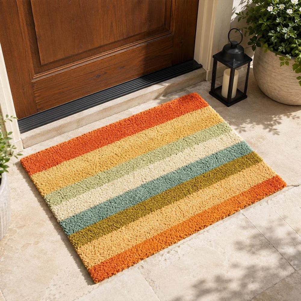 Retro Colorful Stripe Doormat  – Century Textile & Sewing Supply Reviews recenzja i cena
