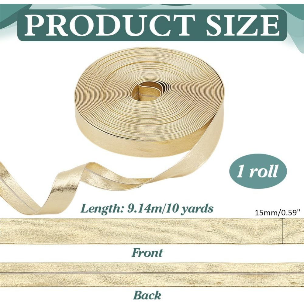 9.8 Yards Gold Leather Trim Fo – Binding Tape Bias recenzja i cena