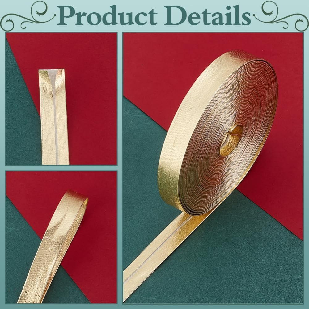 9.8 Yards Gold Leather Trim Fo – Binding Tape Bias recenzja i cena