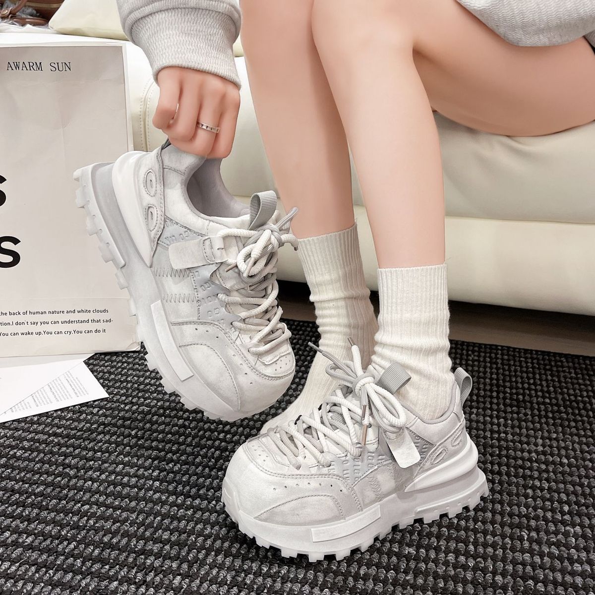 Autumn Vintage Chunky Sneakers – Sewing Latex recenzja i cena