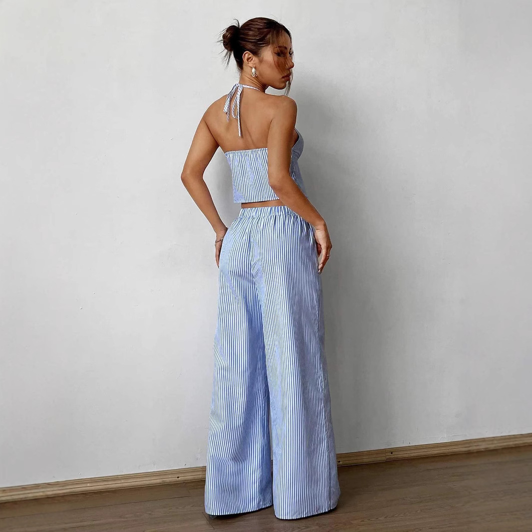 Striped Lace Up Camisole Colla – Sewing Vest recenzja i cena