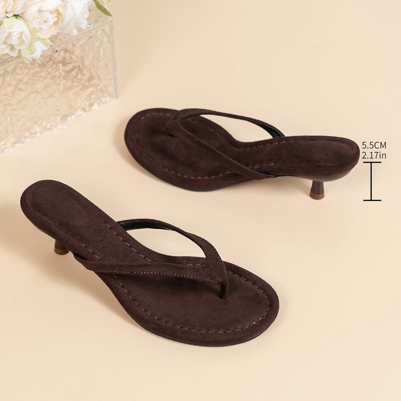 Women Brown Heeled Sandals wit – Sewing Nylon recenzja i cena