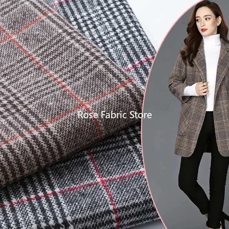 1 Meter Classic Woolen Houndst – Sewing Tweed Fabric recenzja i cena
