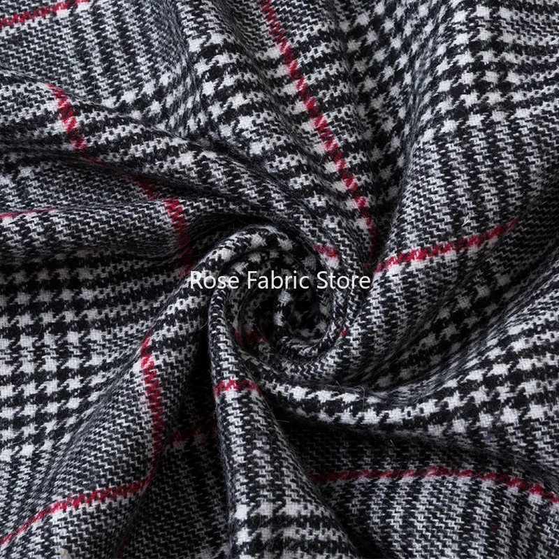 1 Meter Classic Woolen Houndst – Sewing Tweed Fabric recenzja i cena