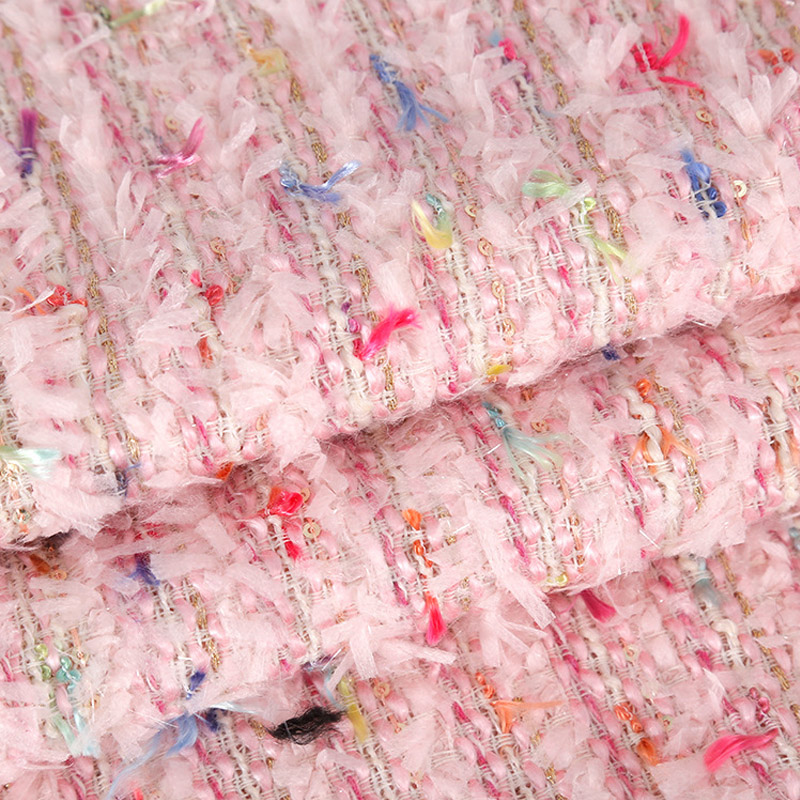 2024 New Fashion Pink Ribbon Y – Sewing Tweed Fabric recenzja i cena