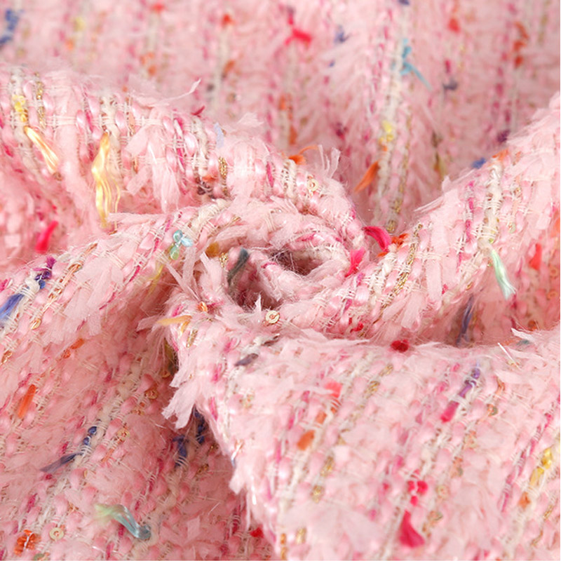 2024 New Fashion Pink Ribbon Y – Sewing Tweed Fabric recenzja i cena