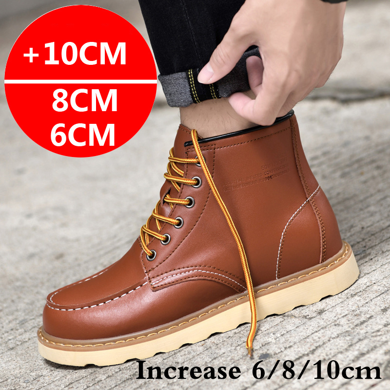 2025 Men Boots Elevator Shoes  – Sewing Latex recenzja i cena