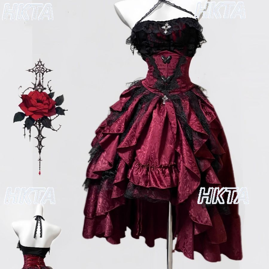 Dark Gothic Style Halter Long  – Sewing Vest recenzja i cena