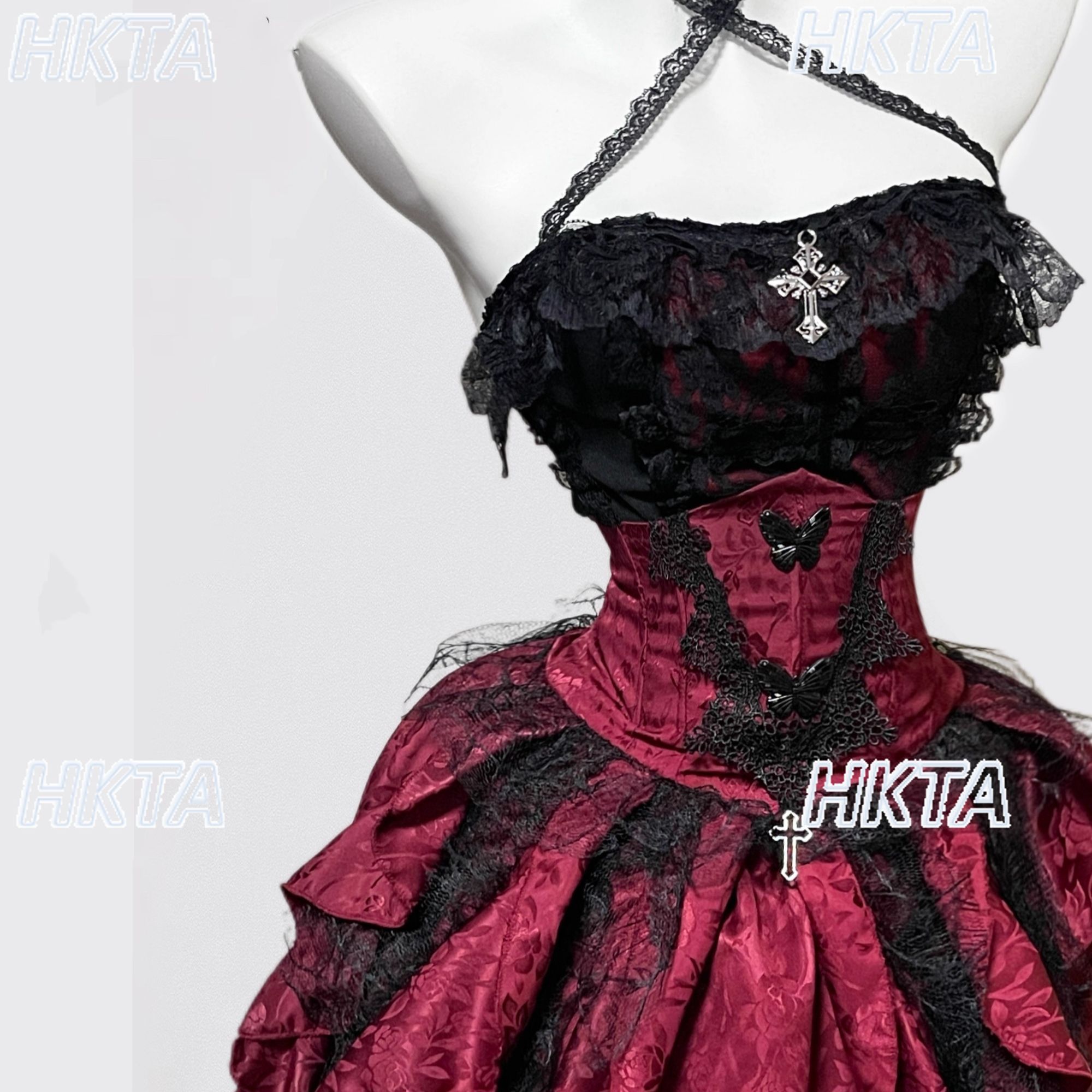 Dark Gothic Style Halter Long  – Sewing Vest recenzja i cena