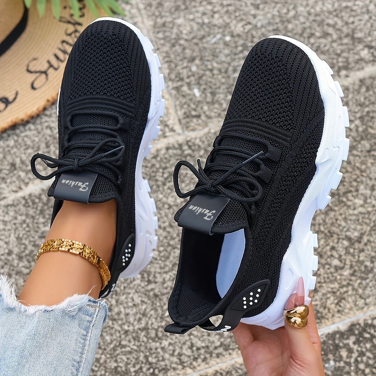 Breathable Knit Sneakers Fashi – Sewing Cloth recenzja i cena
