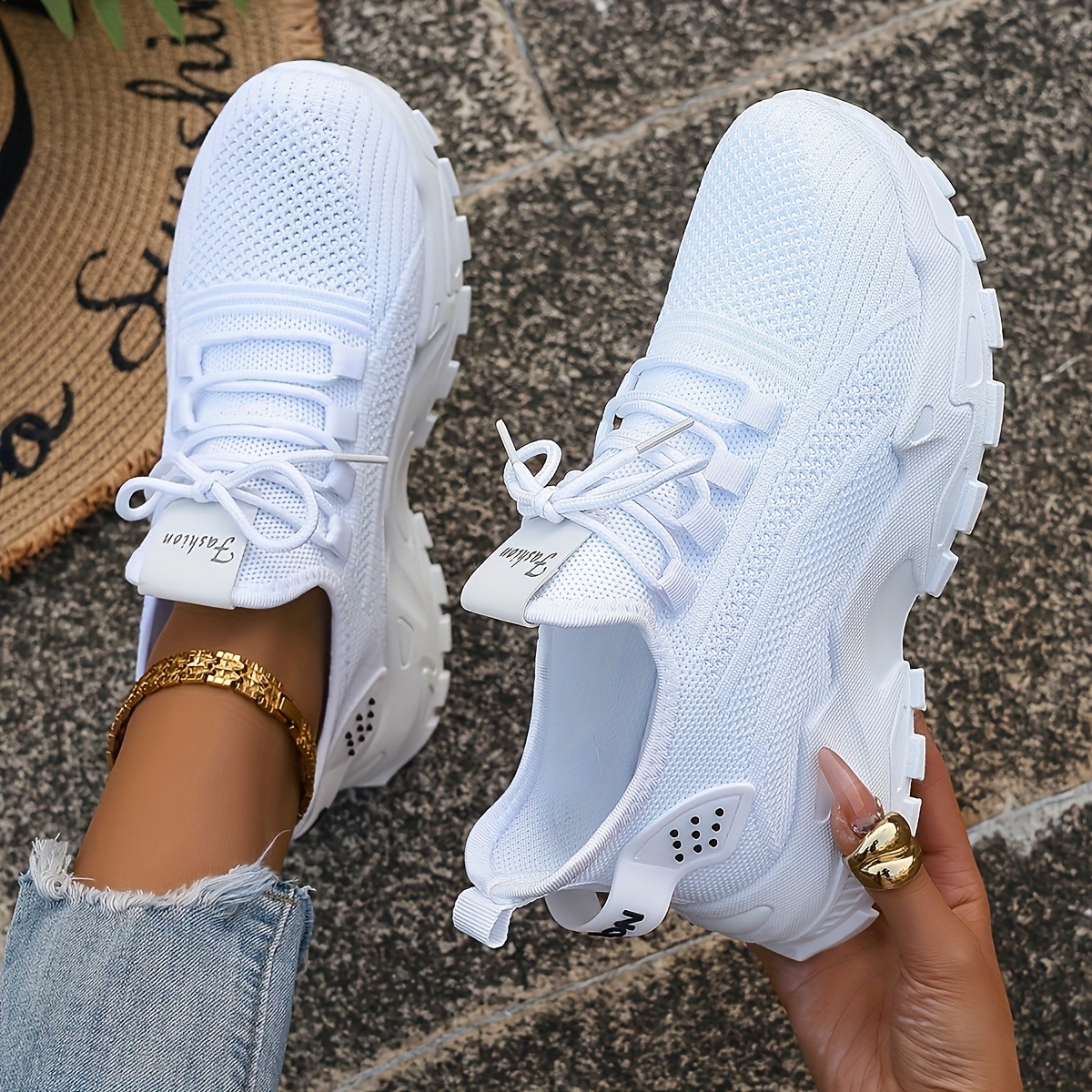 Breathable Knit Sneakers Fashi – Sewing Cloth recenzja i cena