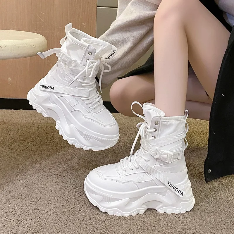 Fashion Women Chunky Platform  – Sewing Nylon recenzja i cena