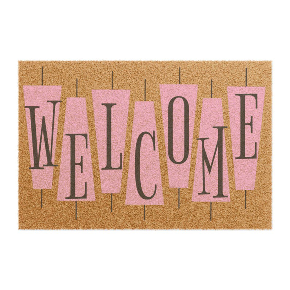 Retro Pink Cute Doormat Welcom – Century Textile & Sewing Supply Reviews recenzja i cena