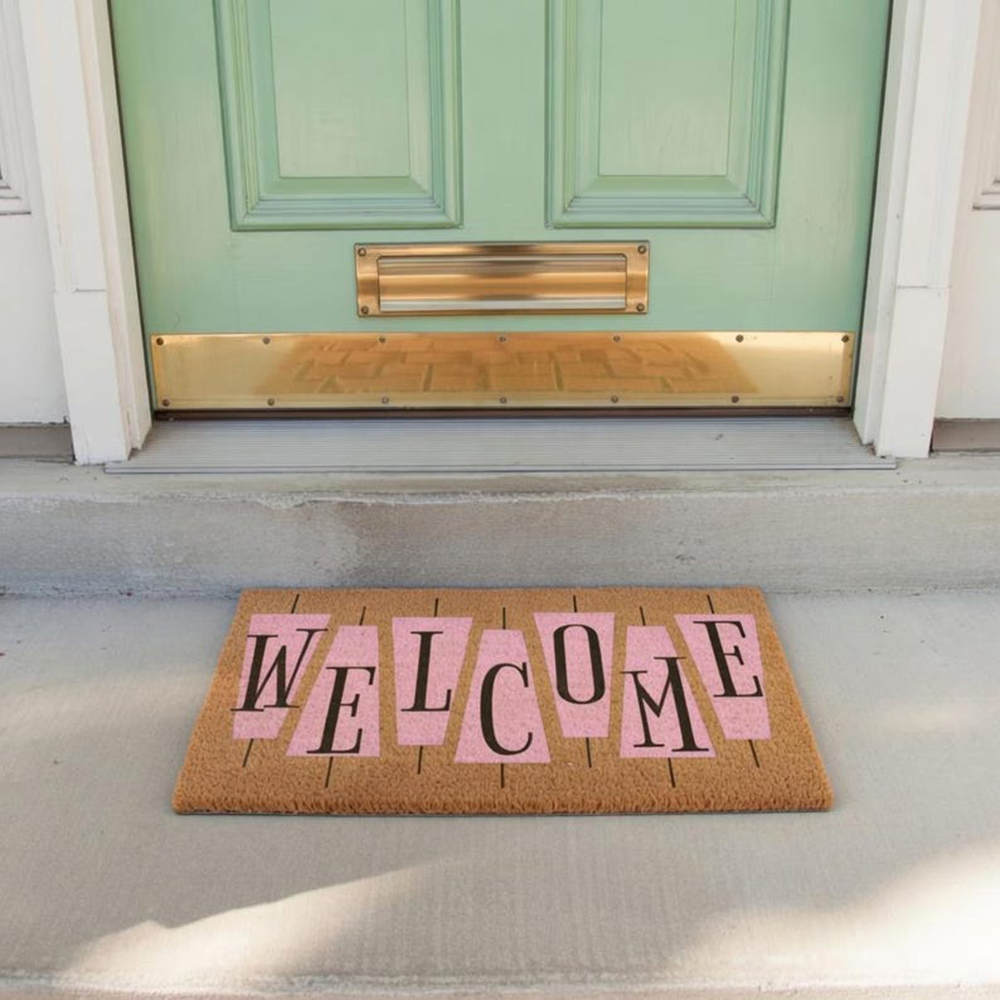 Retro Pink Cute Doormat Welcom – Century Textile & Sewing Supply Reviews recenzja i cena