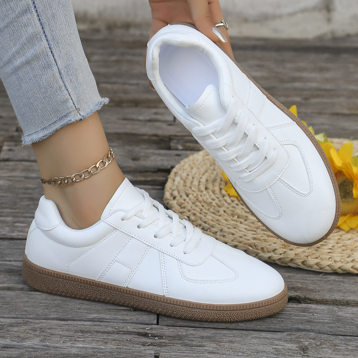 Ladies' casual white sports sh – Sewing Cloth recenzja i cena