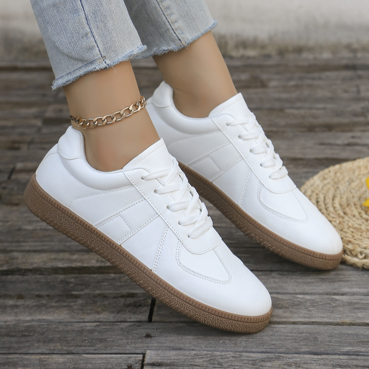 Ladies' casual white sports sh – Sewing Cloth recenzja i cena