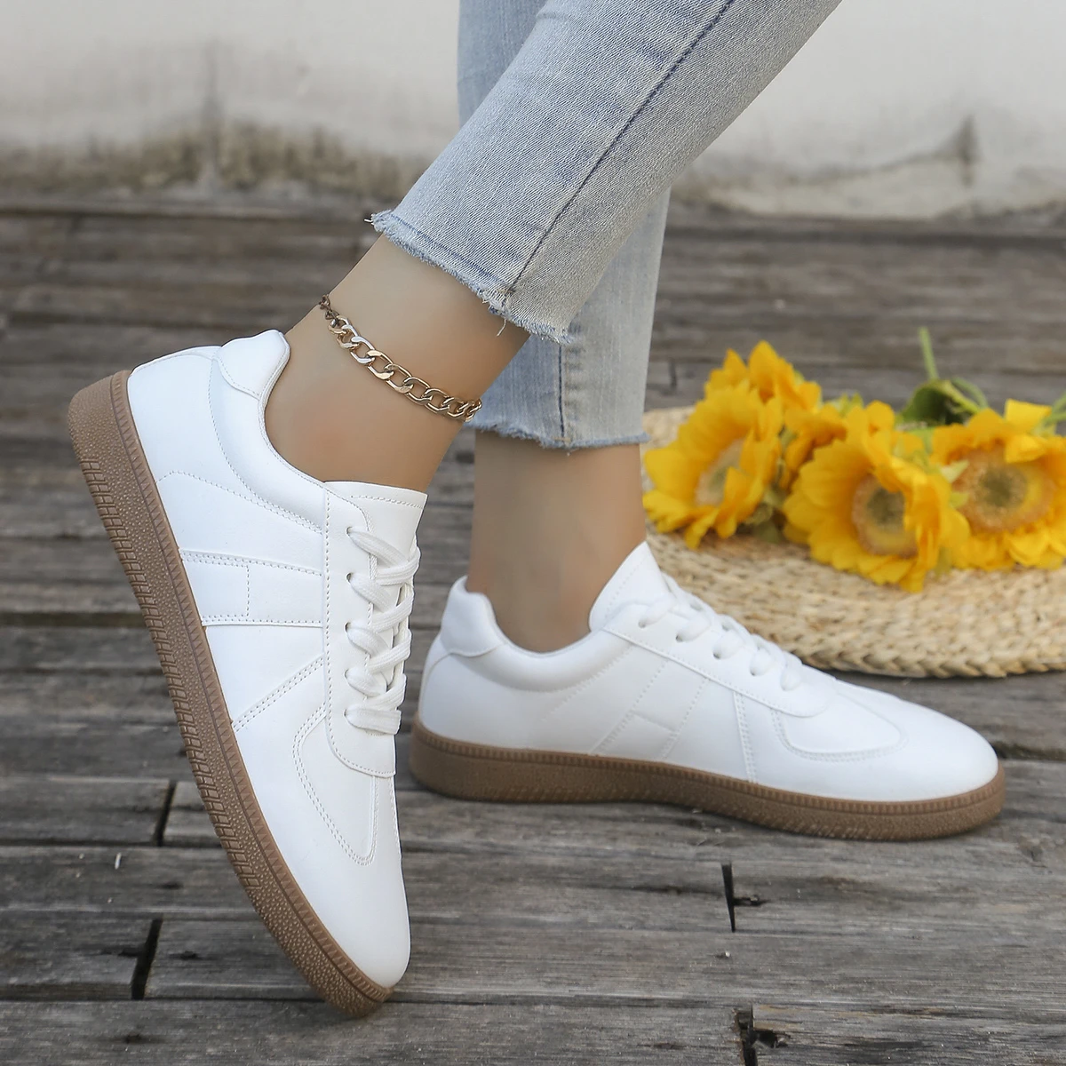 Ladies' casual white sports sh – Sewing Cloth recenzja i cena