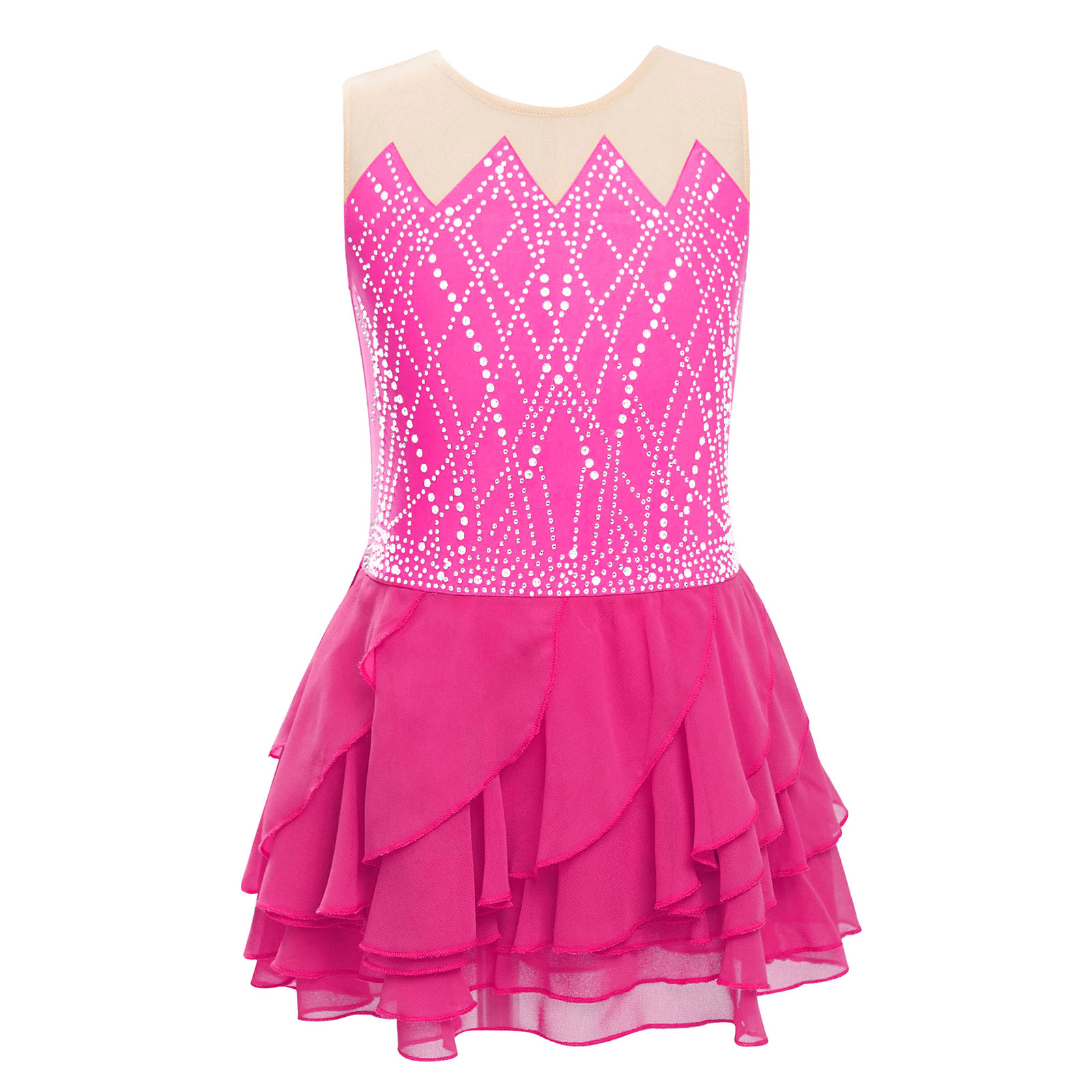 Girls Mesh Figure Skating Dres – Sewing Vest recenzja i cena