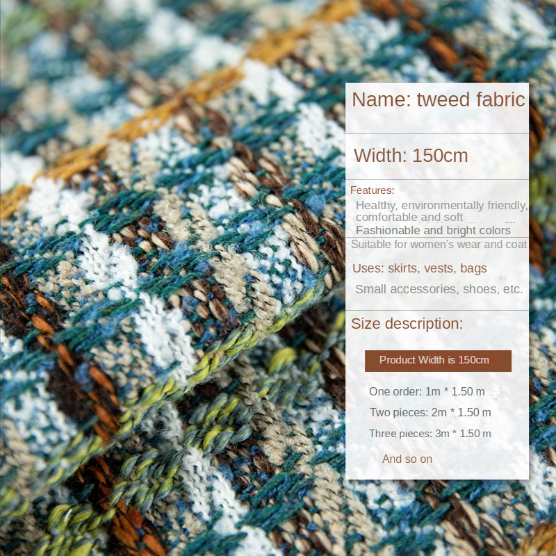 Plaid Tweed Fabric  By The Met – Sewing Tweed Fabric recenzja i cena