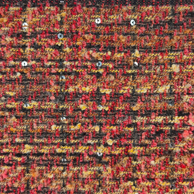Red and Black Lattice Yarn-Dye – Sewing Tweed Fabric recenzja i cena