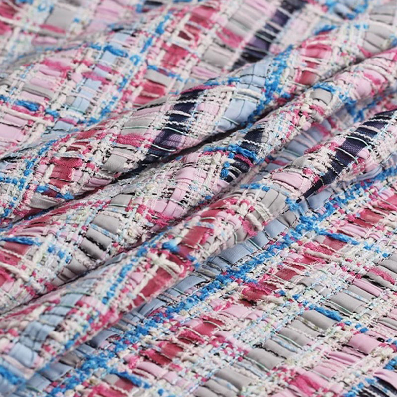 Luxury Pink & Blue Stripe Twee – Sewing Tweed Fabric recenzja i cena